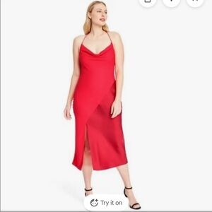 Cushnie Striking Red Midi Dress
